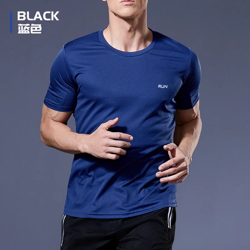 Men 's Fitness Gym T Shirts 2020 Shirt Homme Running Men Designer Quick Dry T-Shirts Running Slim Fit Tops Tees Sport Muscle Tee