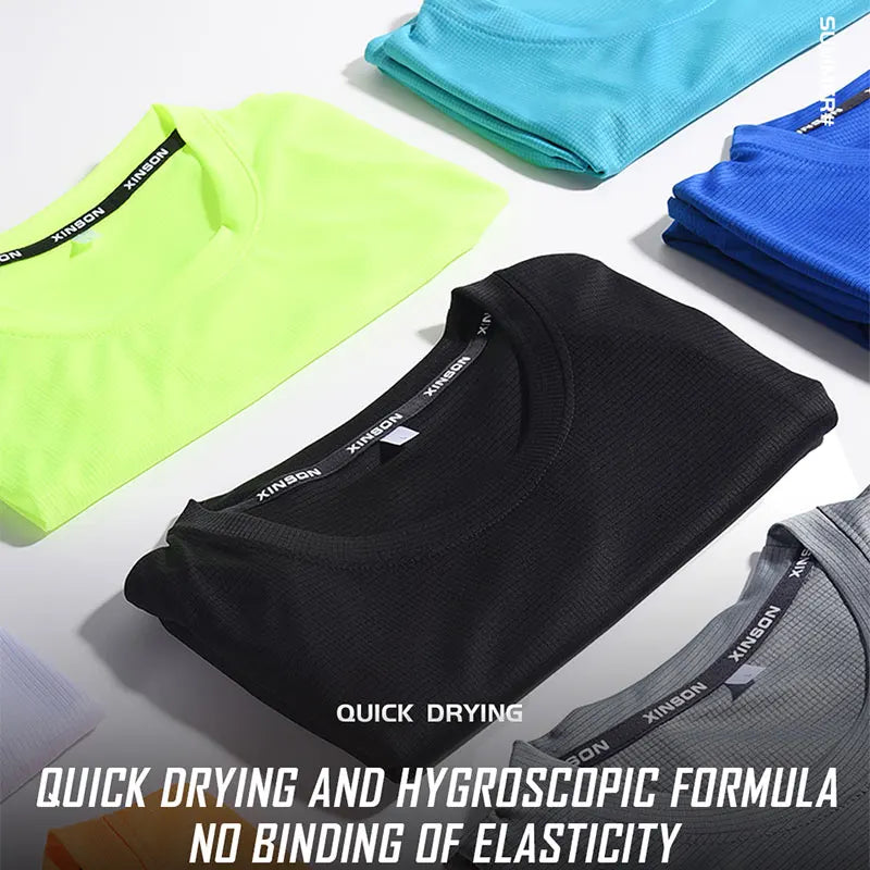 Men 's Fitness Gym T Shirts 2020 Shirt Homme Running Men Designer Quick Dry T-Shirts Running Slim Fit Tops Tees Sport Muscle Tee