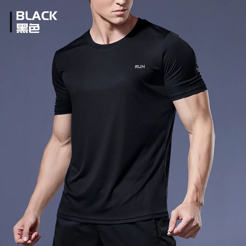 Men 's Fitness Gym T Shirts 2020 Shirt Homme Running Men Designer Quick Dry T-Shirts Running Slim Fit Tops Tees Sport Muscle Tee