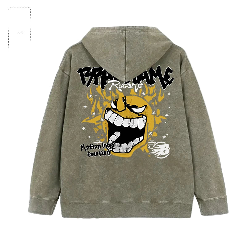 Aurora Wear"Brandname Records Angry Sun"Hoodies,