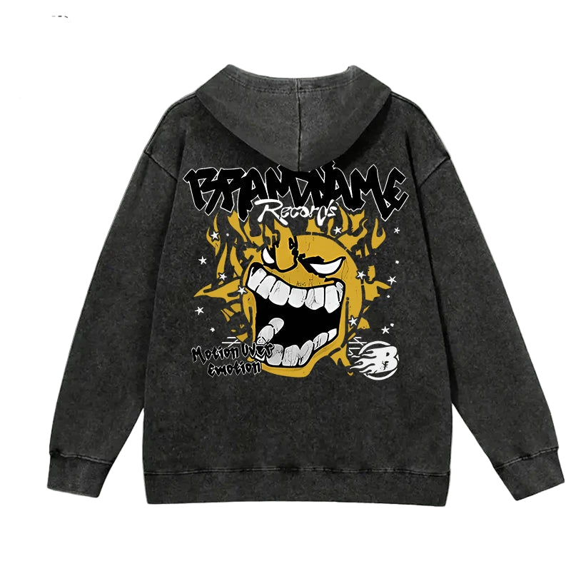 Aurora Wear"Brandname Records Angry Sun"Hoodies,