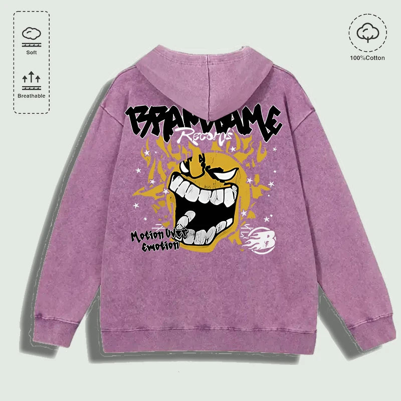 Aurora Wear"Brandname Records Angry Sun"Hoodies,