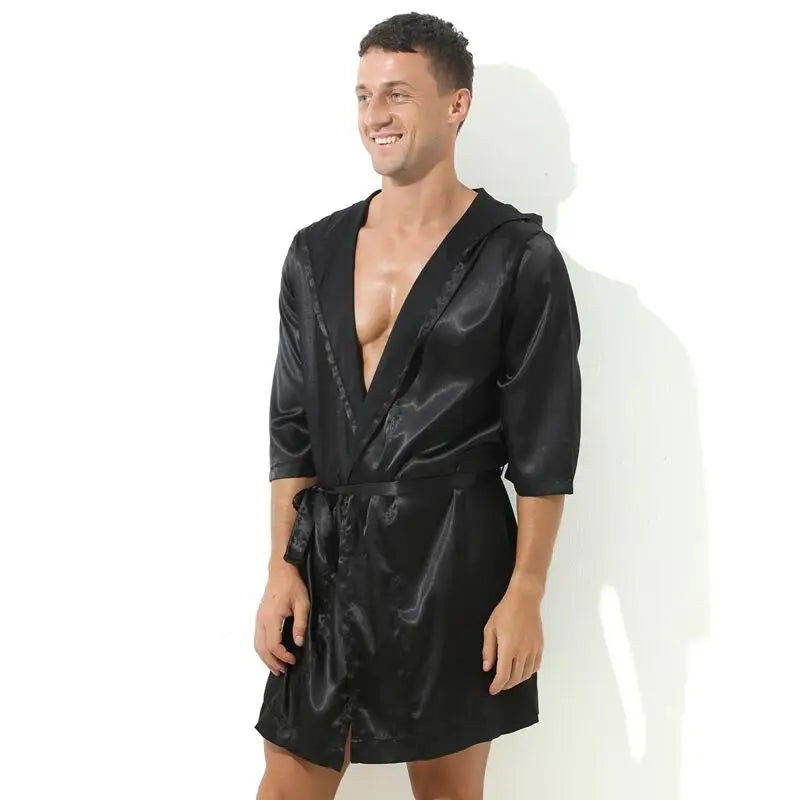 Aurora Wear Men Soft Silky Nightgown