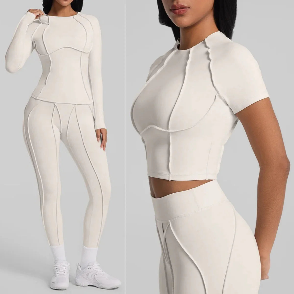 Aurora Wear Women Yoga workout tops leggings 2 Pc