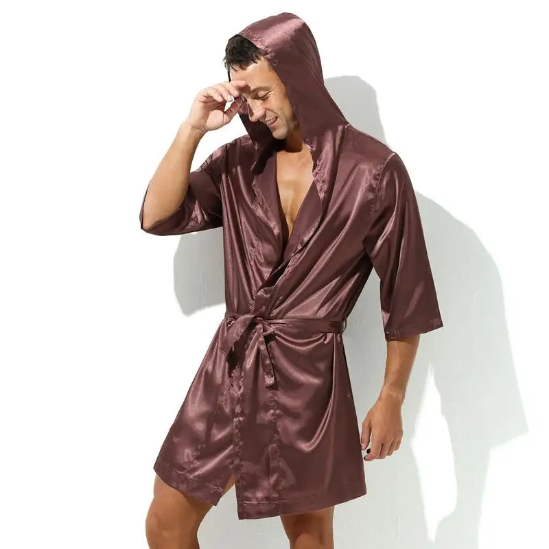 Aurora Wear Men Soft Silky Nightgown