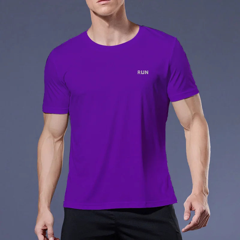 Men 's Fitness Gym T Shirts 2020 Shirt Homme Running Men Designer Quick Dry T-Shirts Running Slim Fit Tops Tees Sport Muscle Tee