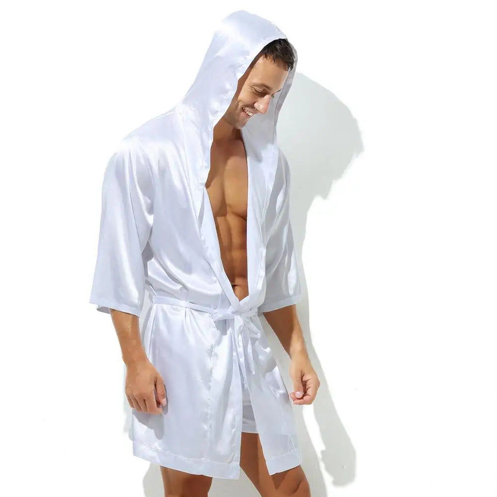 Aurora Wear Men Soft Silky Nightgown