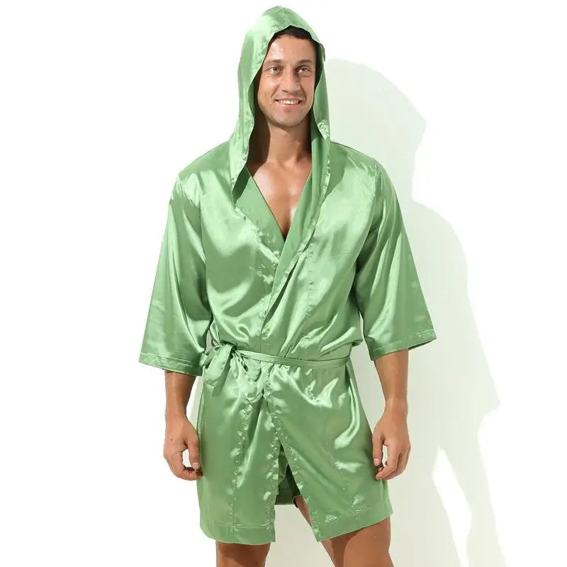 Aurora Wear Men Soft Silky Nightgown