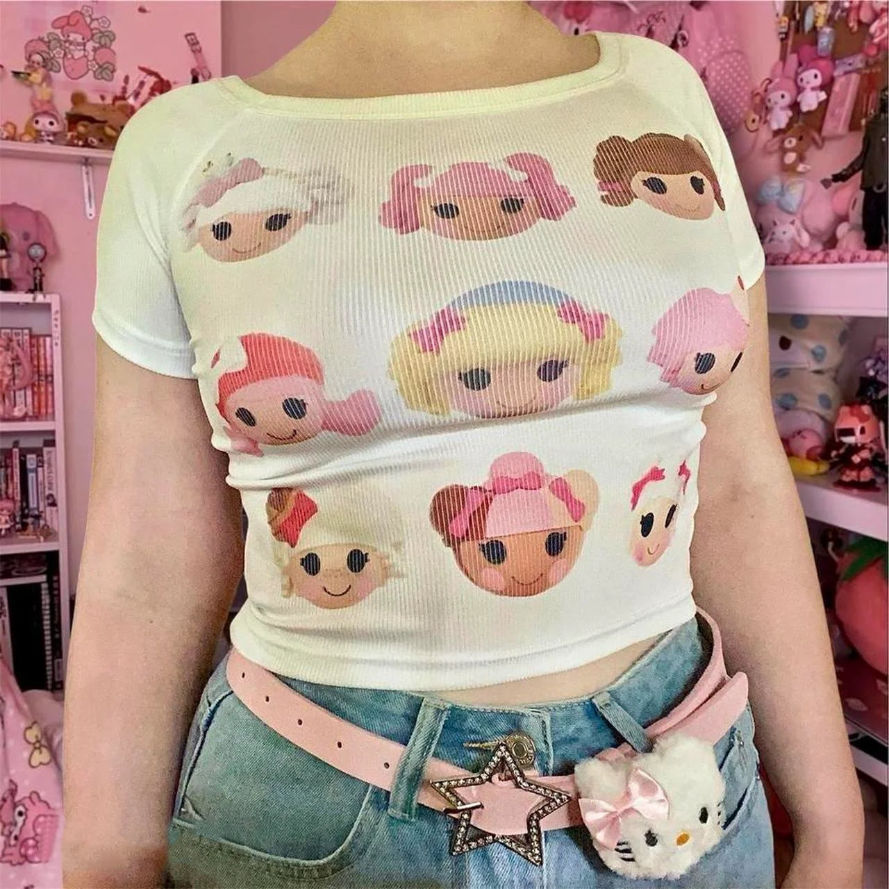 Aurora Wear Woman T-shirts  90s Vintage Anime Girl