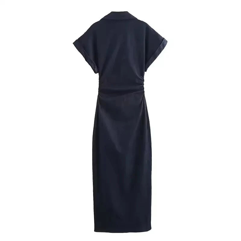 Aurora Wear Dress Women's Ruched Midi Dress