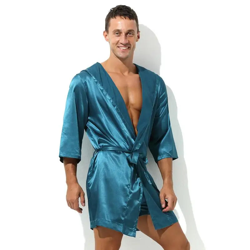 Aurora Wear Men Soft Silky Nightgown