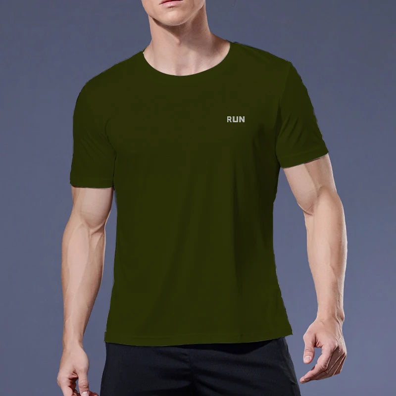 Men 's Fitness Gym T Shirts 2020 Shirt Homme Running Men Designer Quick Dry T-Shirts Running Slim Fit Tops Tees Sport Muscle Tee