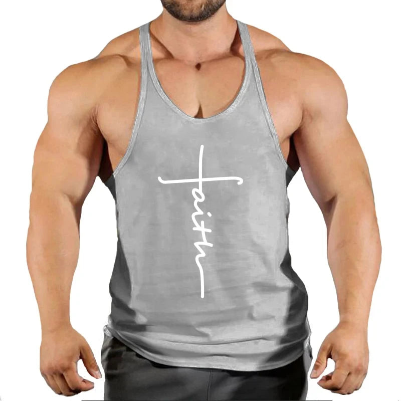 Gym Top Men T-shirts Fitness Man Clothes Muscular Bodybuilding Shirt Singlet Stringer Clothing Vest Men's Singlets Vests Tops
