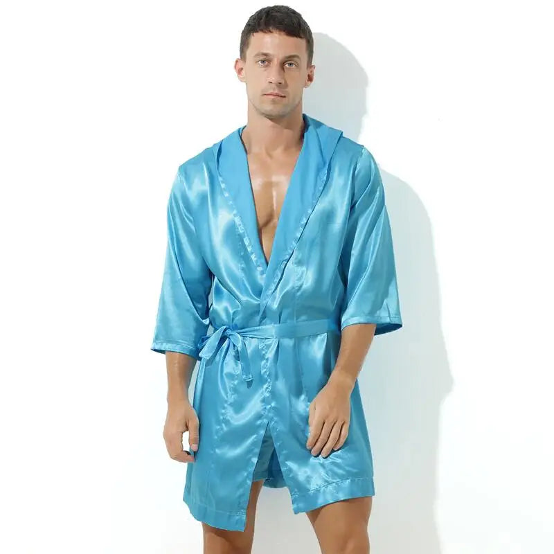 Aurora Wear Men Soft Silky Nightgown