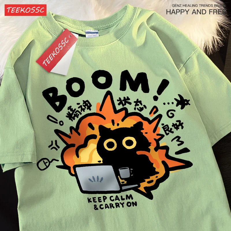 Aurora Wear Women's T shirts Boom Casual