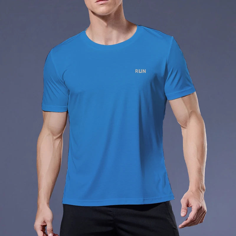 Men 's Fitness Gym T Shirts 2020 Shirt Homme Running Men Designer Quick Dry T-Shirts Running Slim Fit Tops Tees Sport Muscle Tee