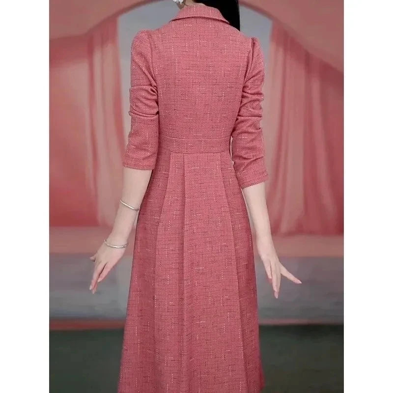 Aurora Wear Women's Korean Shrinking Slim Dress.