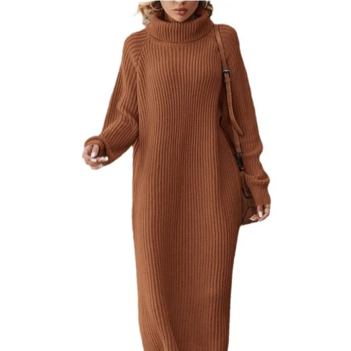 Aurora Wear Women's Elegant Long Woolen Dress