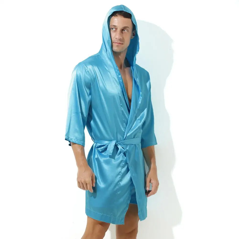 Aurora Wear Men Soft Silky Nightgown
