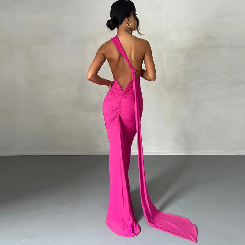 Aurora Wear Womens Cocktail Backless Slim Bodycon Formal