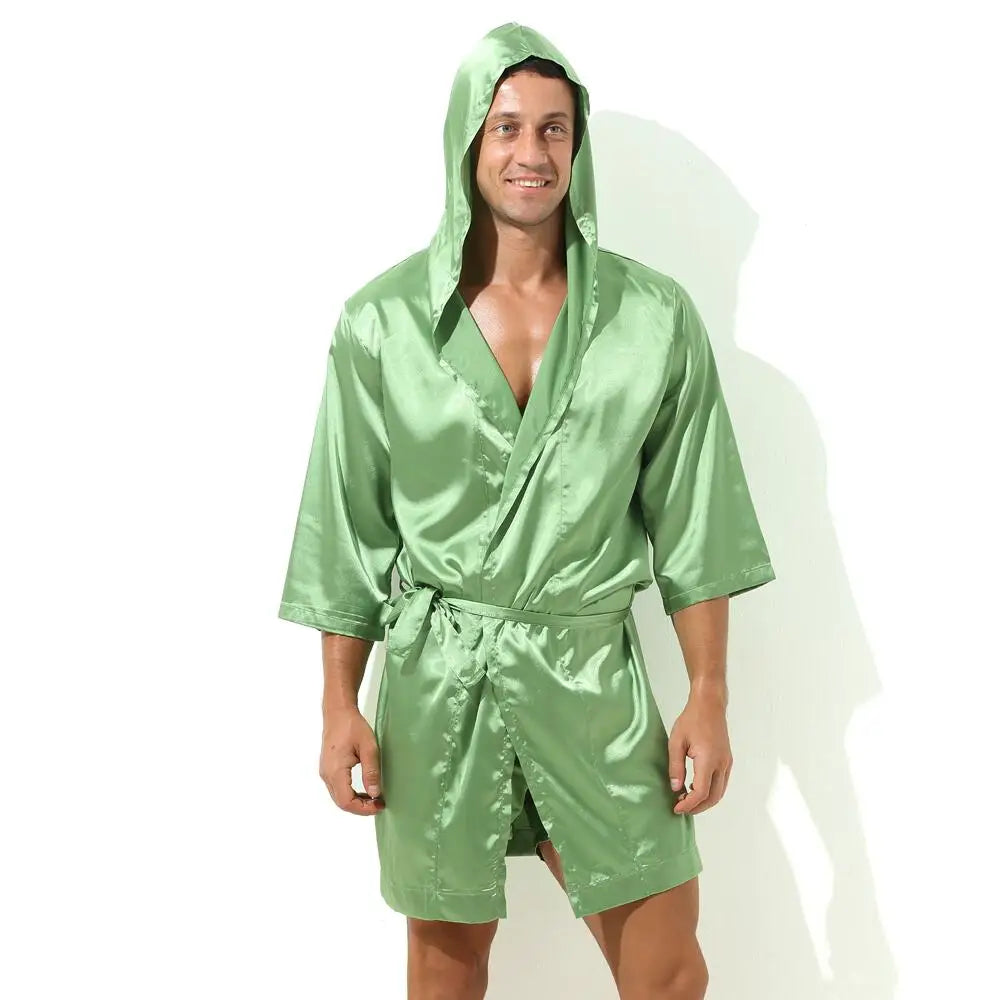 Aurora Wear Men Soft Silky Nightgown