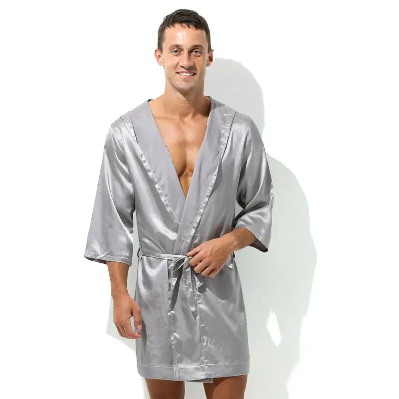 Aurora Wear Men Soft Silky Nightgown