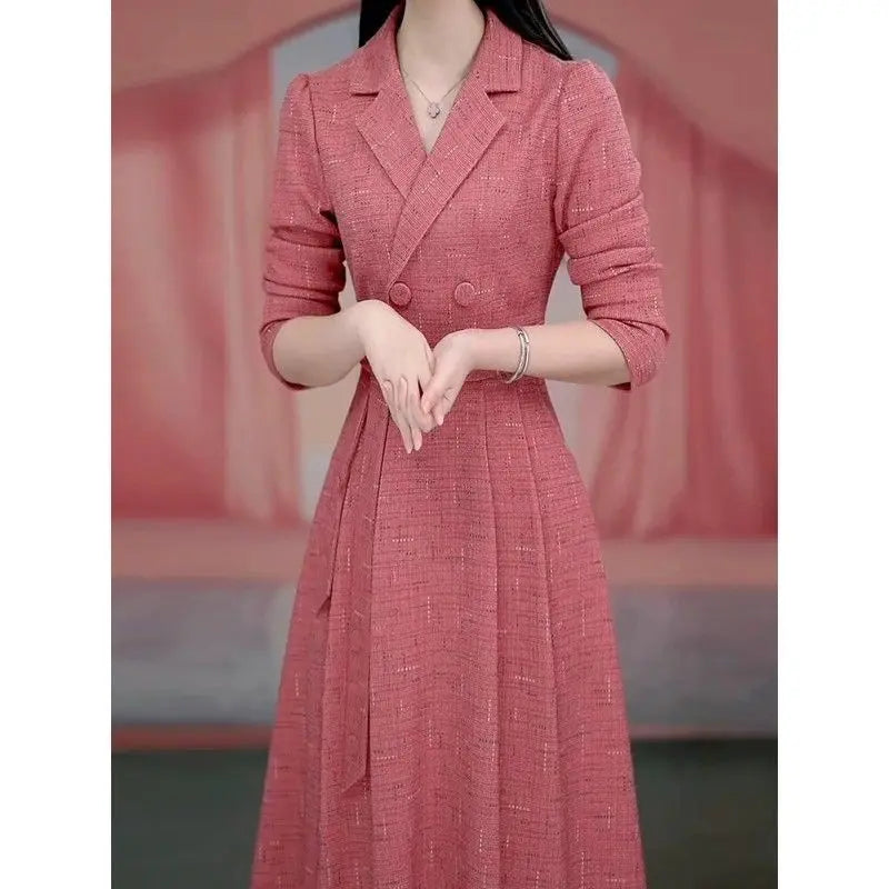 Aurora Wear Women's Korean Shrinking Slim Dress.