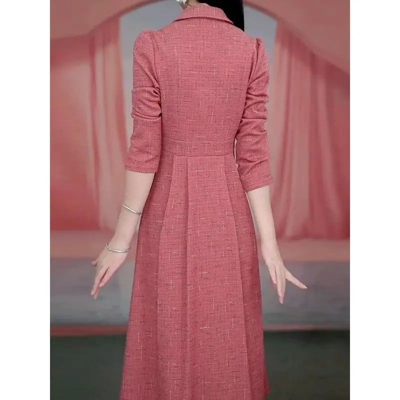 Aurora Wear Women's Korean Shrinking Slim Dress.