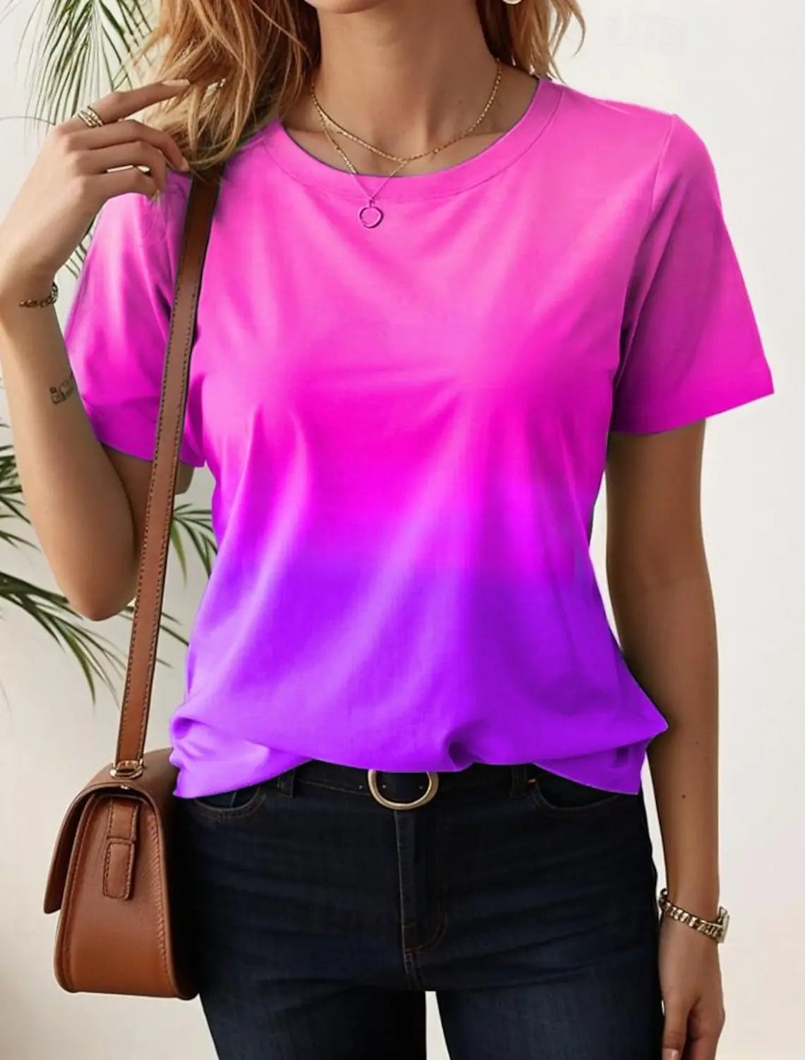 Aurora Wear Women's T-Shirts Women 3d Gradient